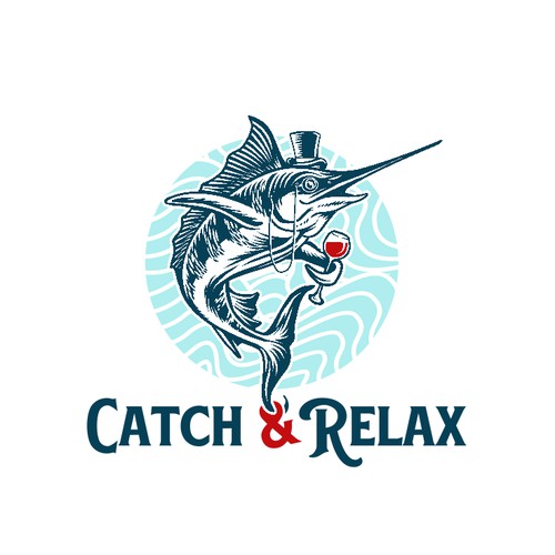 Yacht and fishing logo