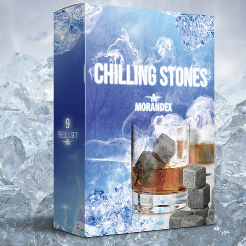 Who can create cold wintery icey illustation for a gift set of 9 chilling rocks for Amazon.com