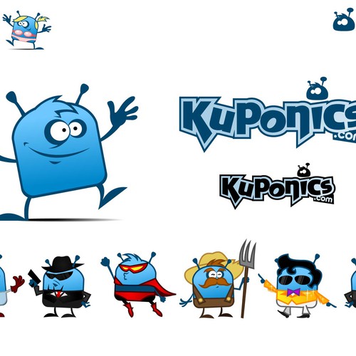 Kuponics' logo and mascot