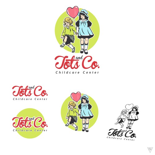 Create a unique vintage logo & business card for childcare centre