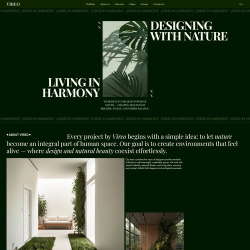 Vireo/ Corporate website design ( About us page)