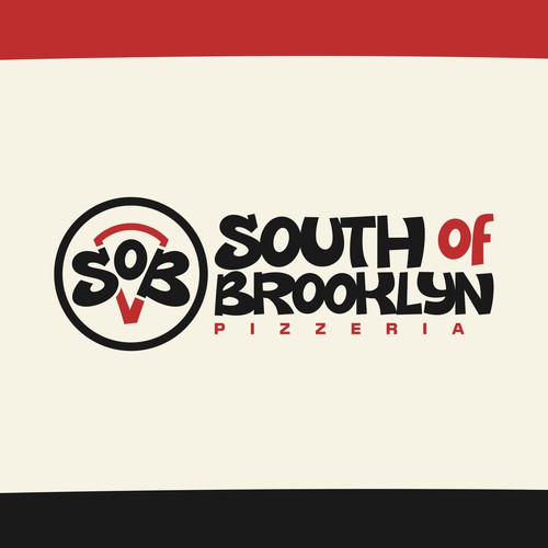 Bold & unique logo design with street art taste for pizzeria