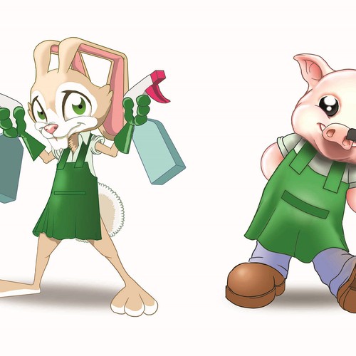 Mascot for cleaning company 