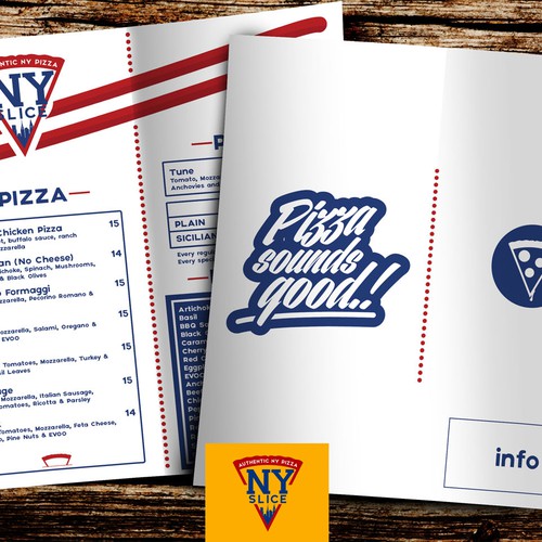 Pizza menus