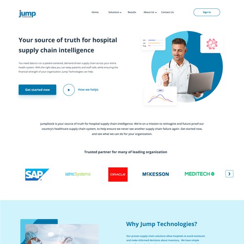 Landing Page for Jump Technologies