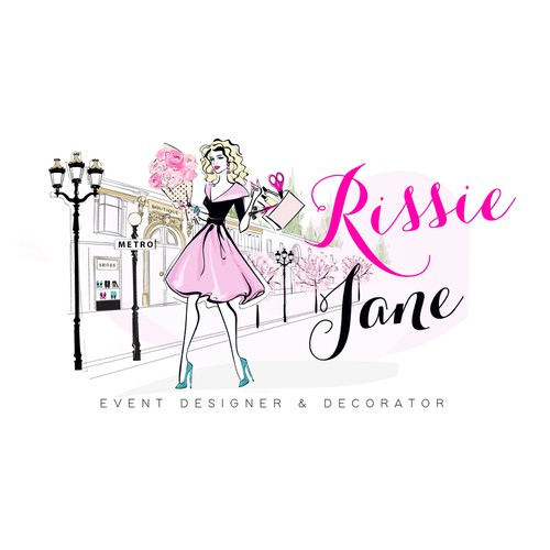 Elegant and portrait based logo for an Event designer & decorator