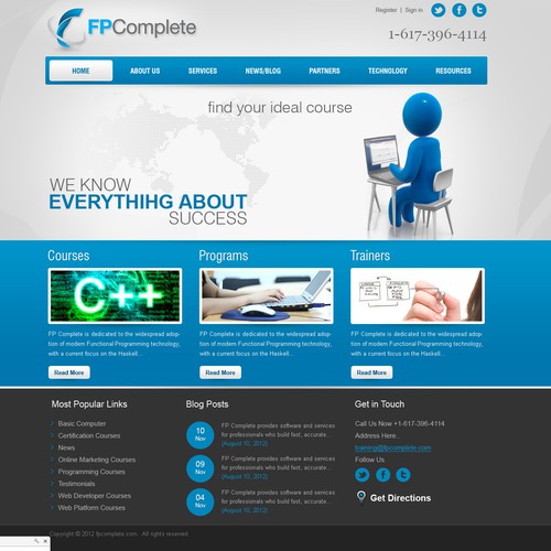 Software development learning center website for FP Complete