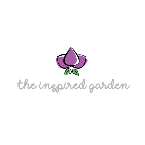 Modern, casual logo for The Inspired Garden