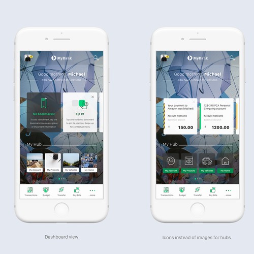 an exciting banking app design