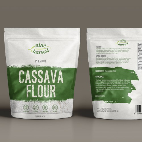 Create  packaging for premium gluten  flour