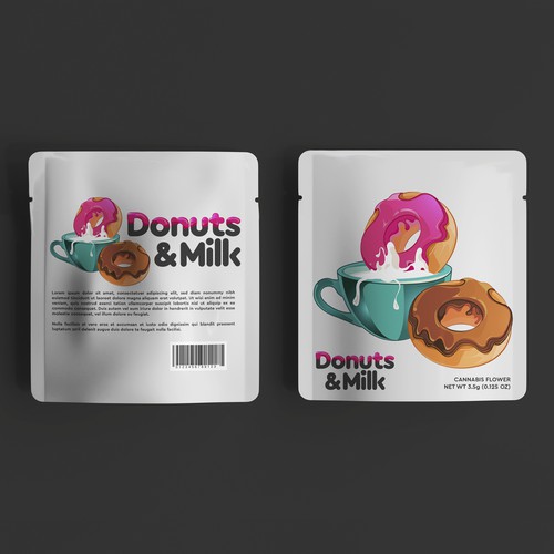 Donuts & Milk Logo
