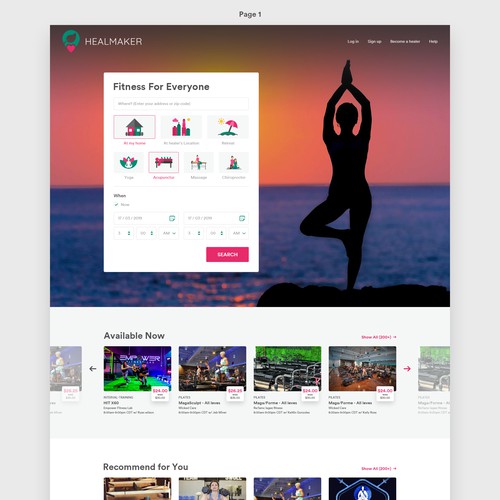 Healmaker - on-demand alternative healthcare booking engine