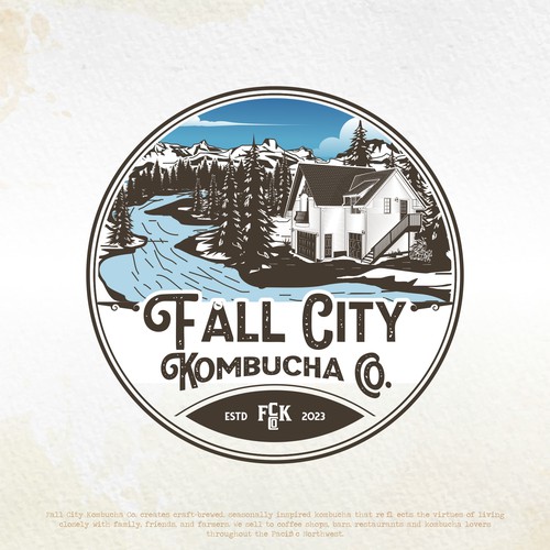 Emblem Logo Concept for Fall City