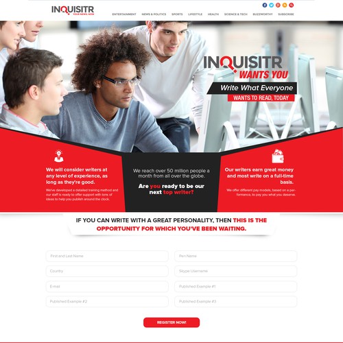 Inquistr publishing website