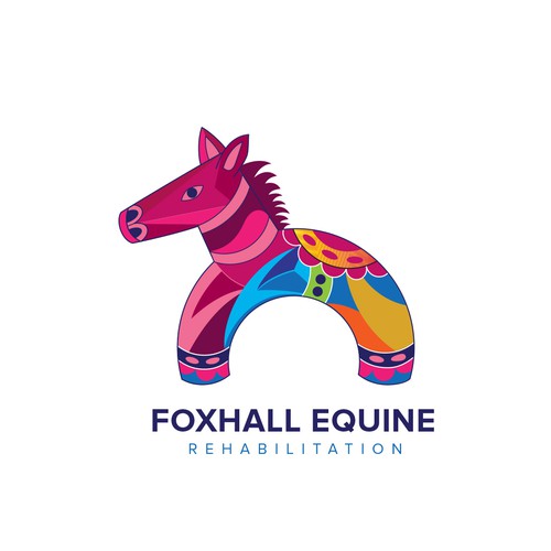 Foxhall Equine Rehabilitation logo design  for a rehabilitation center for horses.