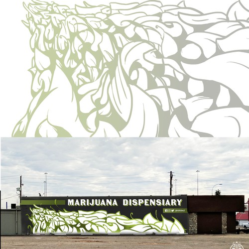 Marijuana themed mural