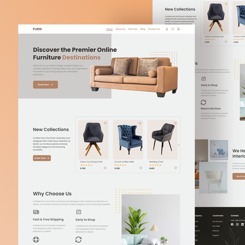 Furniture Web site UI design
