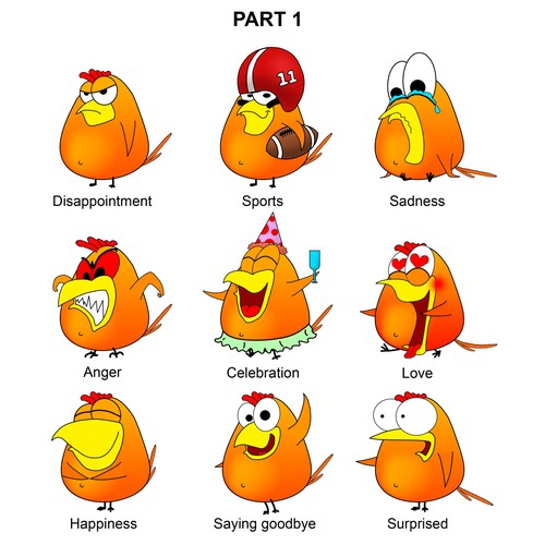 Chicken Emoji Stickers