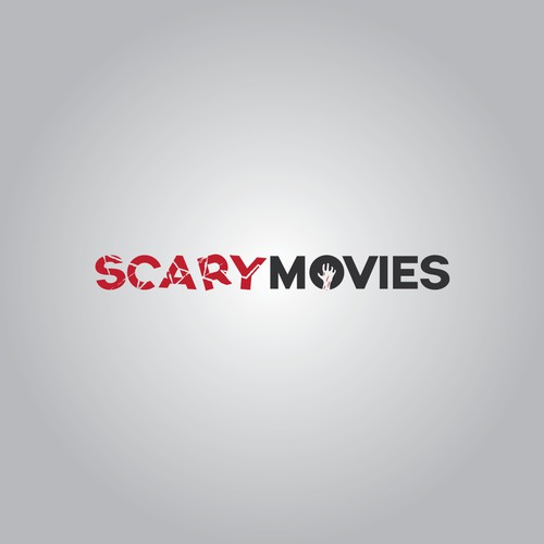 Scary logo for "scary movies" magazine about horror movies.