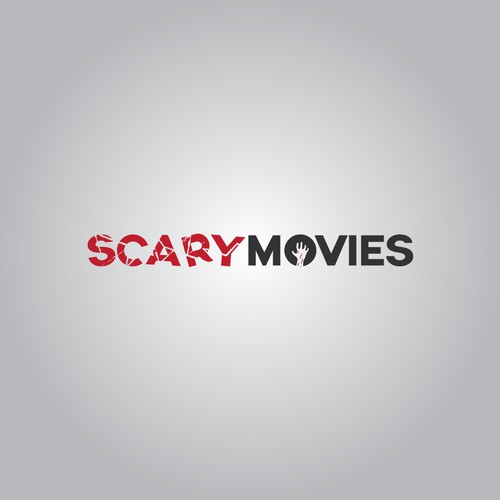 Scary logo for "scary movies" magazine about horror movies.