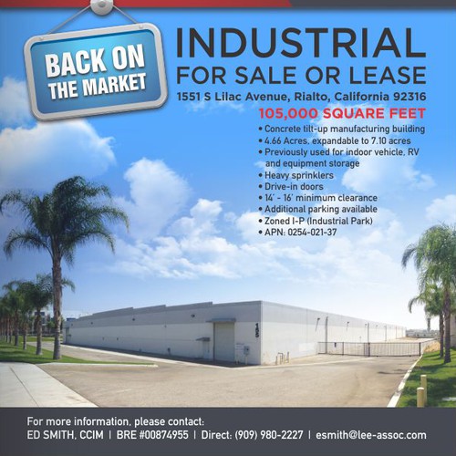 Industrial real estate marketing brochure