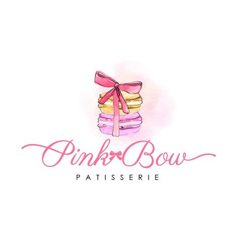 Playful logo for Pink Bow Patisserie