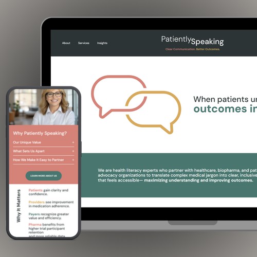 Patiently Speaking: Branding + Startup Website