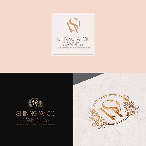 Luxury and elegant logo for candle company