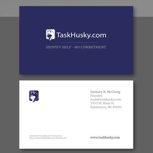 Business Card for Task Husky