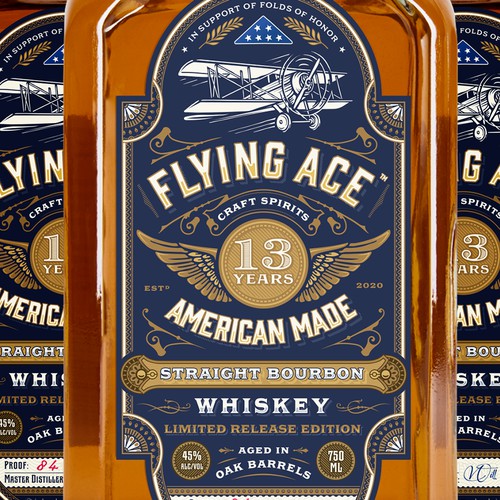 Flying Ace Straight Bourbon label