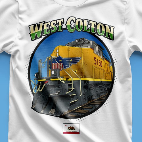 Locomotive Vector T-shirt Design