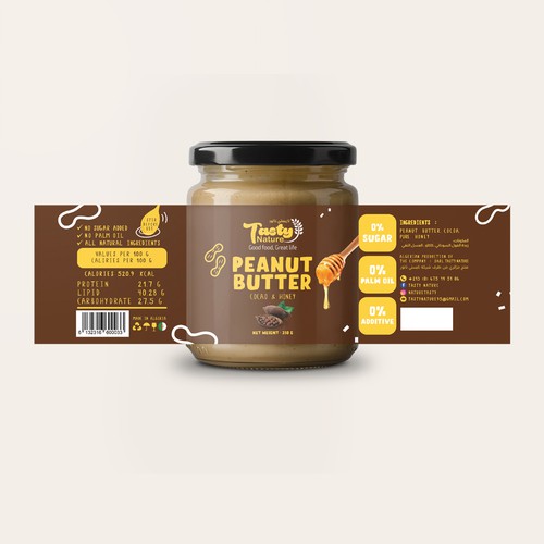 Natural Peanut Butter Packaging Design