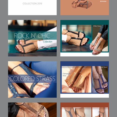 Slide show design for fashion Sandal 