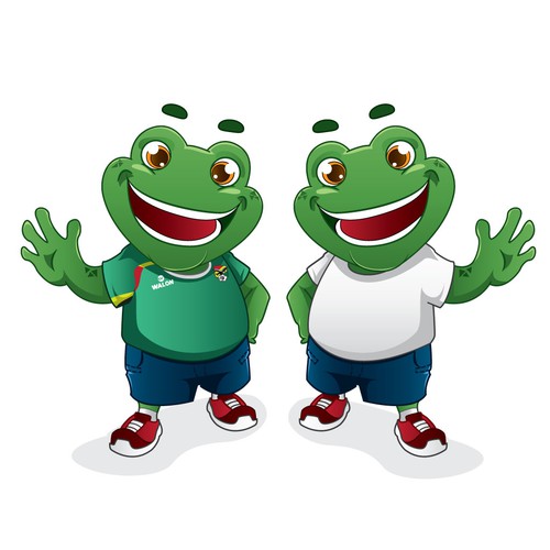 Frog Football Mascot