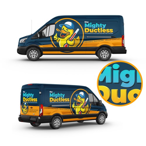 Ford Van wrap for Mighty Ductless