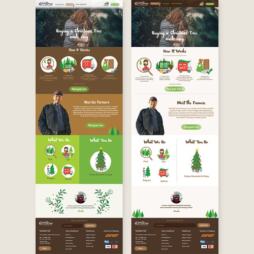 Buying a Christmas tree Website Design