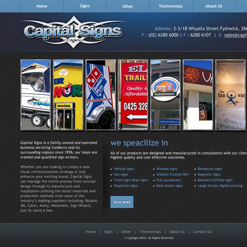 website design for Sign Company