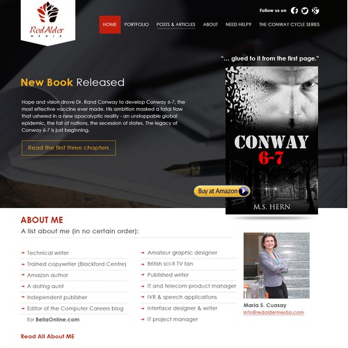 Red Alder Media home page design
