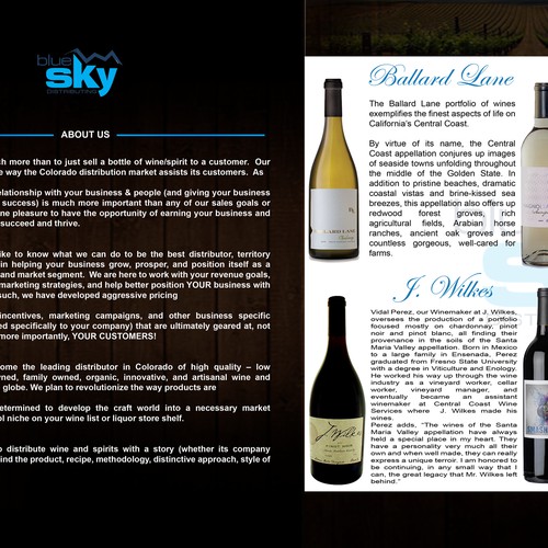 Create our Brands Brochure for a Craft Wine and Spirits Distribution Company