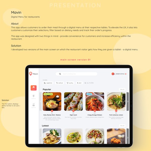 Digital Menu for Restaurants 