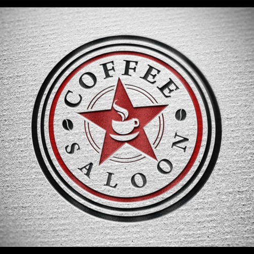 A circular logo based on a shotgun cartridge or branding iron to represent cool coffee brand