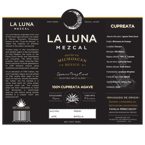 1 to 1 project to design a Mezcal label