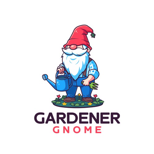  Fun Gnome Character & Logo for Modern Gardening Brand