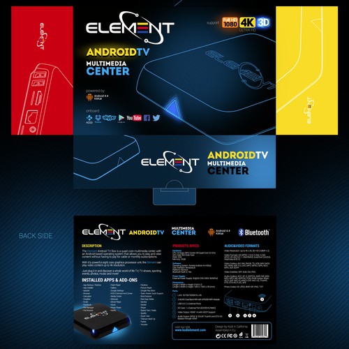 Create custom product packaging for Element Android TV Box