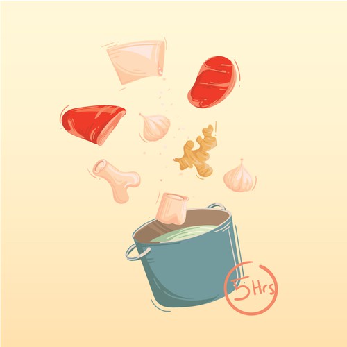 Cooking illustration for Pho