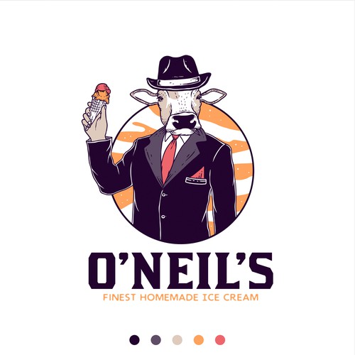 Logo concept for O’Neil’s Finest Homemade Ice Cream