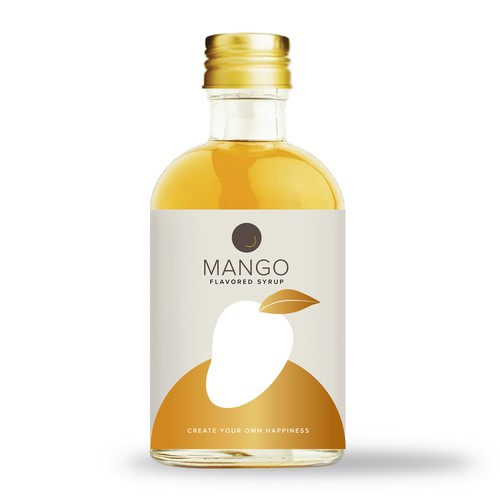 Boba Snob Mango Syrup Label