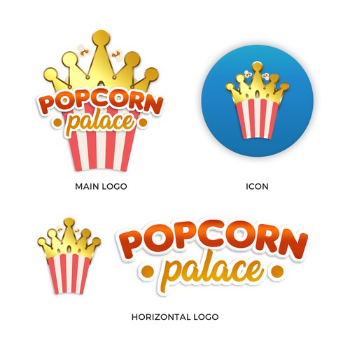 Fun logo concepts for Popcorn Palace