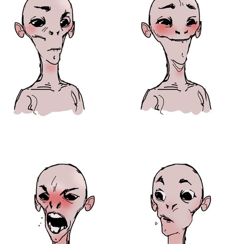 Alien main character design for a movie