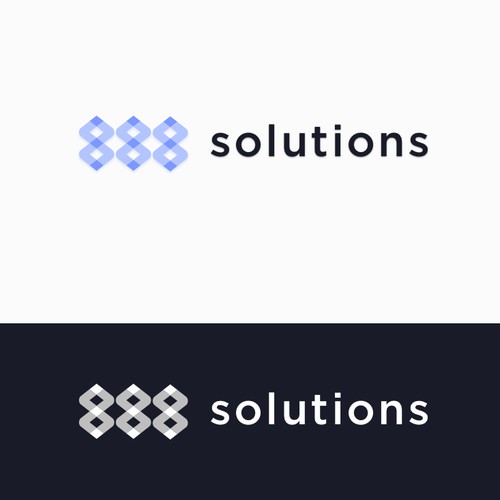 888 solutions logo concept 
